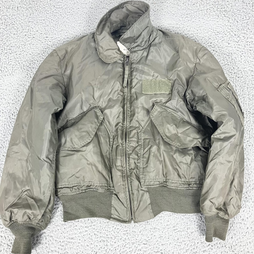 Vintage Cold Weather Flyers Jacket Mens Medium Green CWU-45/P Bomber Military